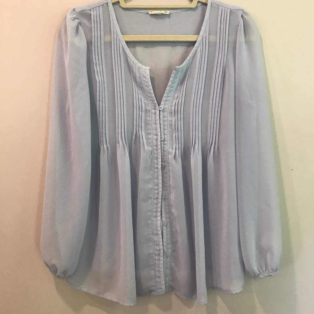 EUC Maison Jules Light Blue Blouse, Size M
